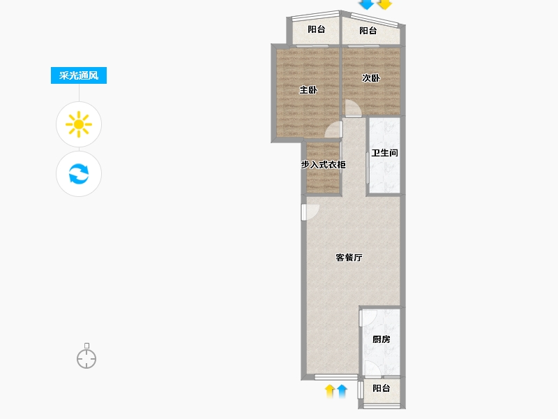 四川省-成都市-森桦苑-87.20-户型库-采光通风