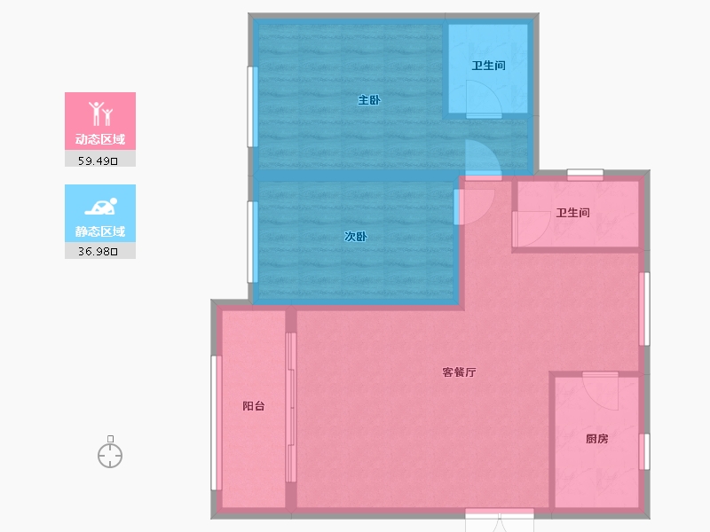 甘肃省-兰州市-民大小区-87.20-户型库-动静分区