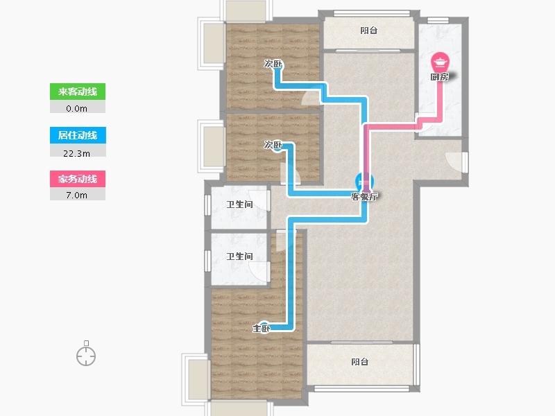 江苏省-南京市-天秀湾花园-西区-108.00-户型库-动静线