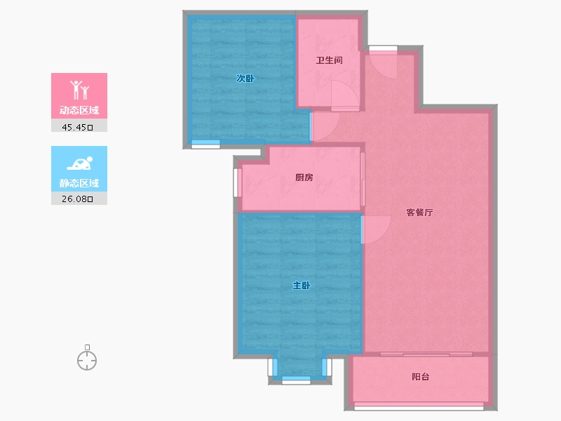 福建省-福州市-浦新小区-66.51-户型库-动静分区