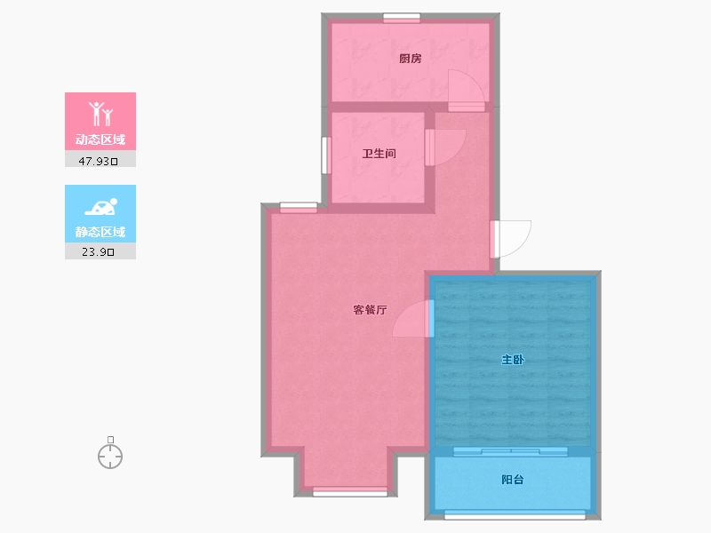 江苏省-镇江市-澳都花城-64.00-户型库-动静分区