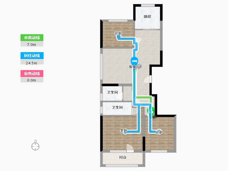 山东省-烟台市-日升山水苑-97.00-户型库-动静线