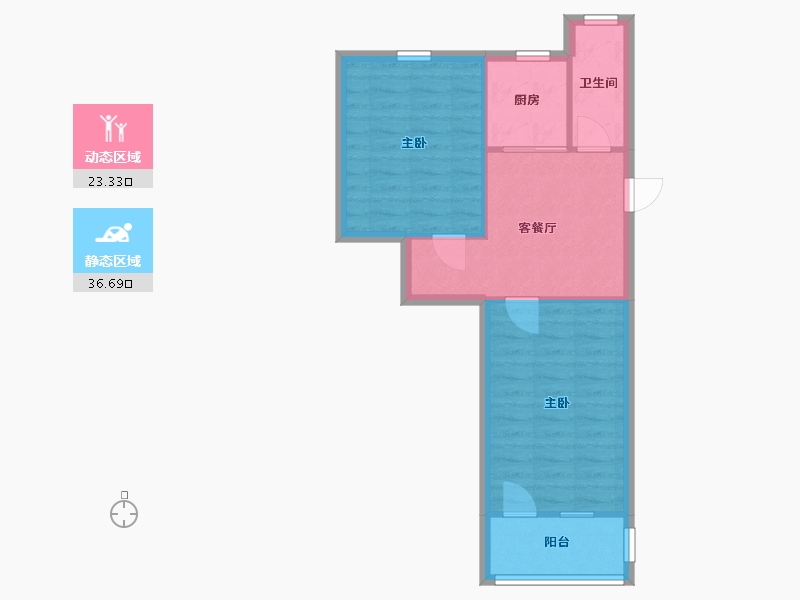 江苏省-南京市-卫岗21号院-50.19-户型库-动静分区