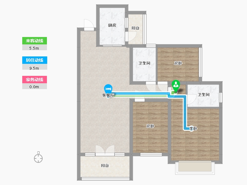 河北省-石家庄市-恒大御景半岛-109.76-户型库-动静线