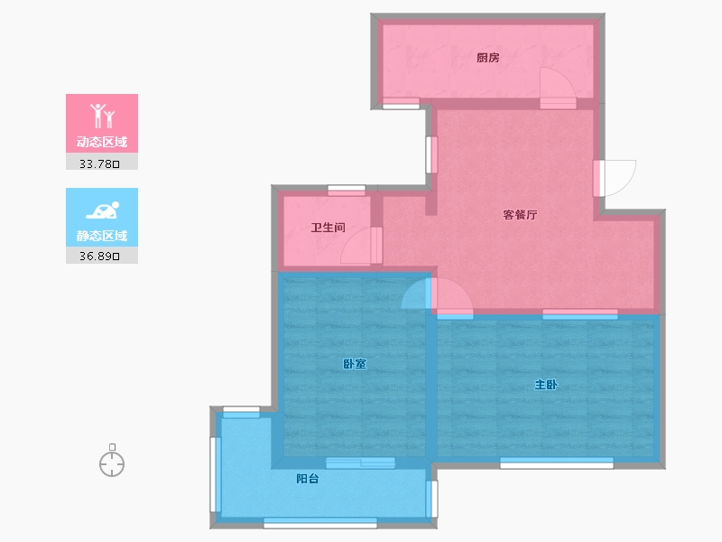 上海-上海市-华高二村-73.00-户型库-动静分区