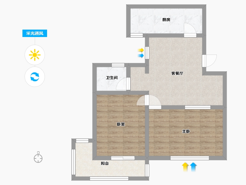 上海-上海市-华高二村-73.00-户型库-采光通风