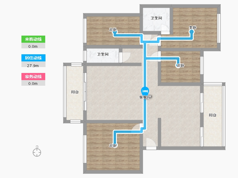 湖南省-郴州市-玉泉新城-100.80-户型库-动静线