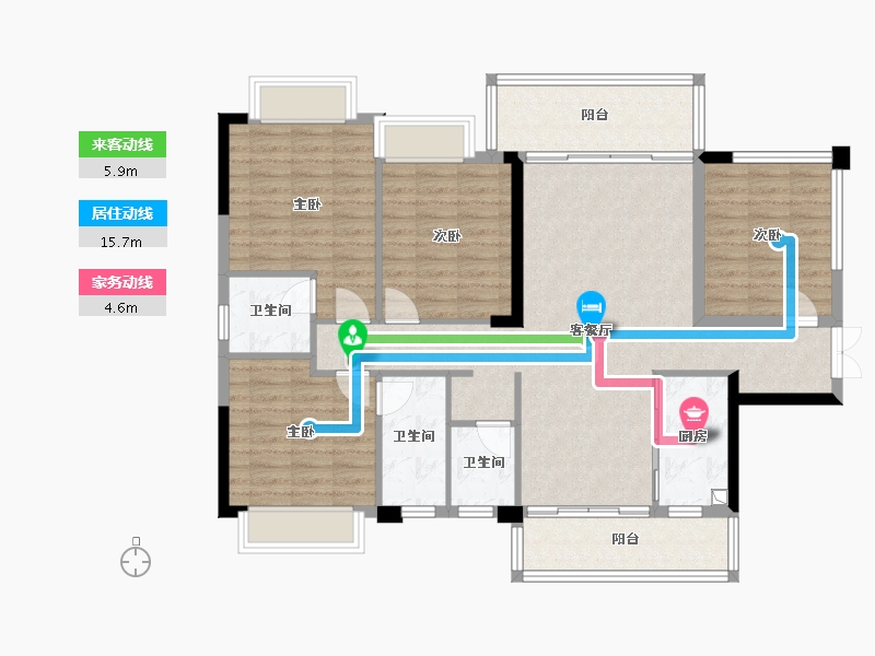 广西壮族自治区-河池市-盛景明都-102.40-户型库-动静线