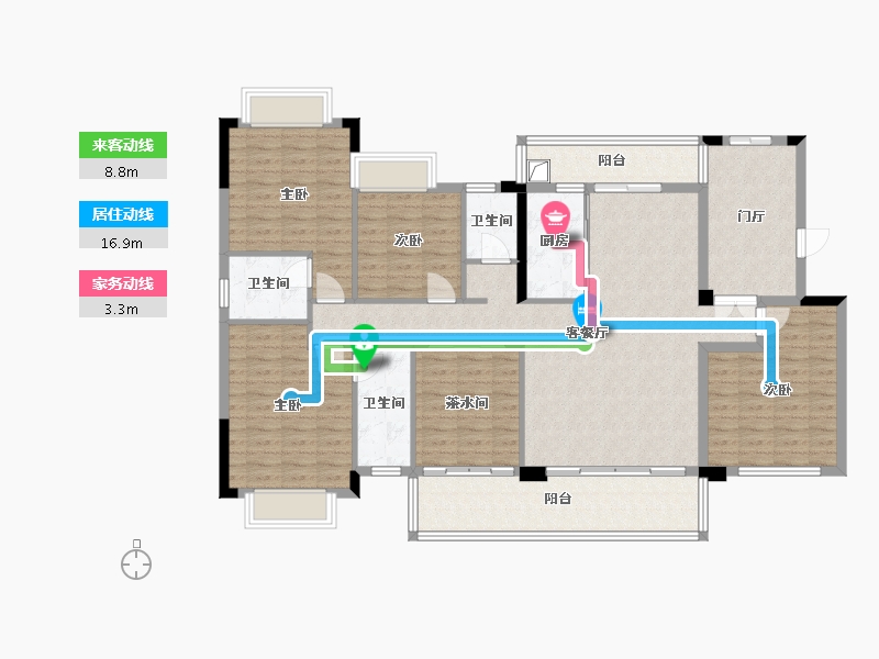 广西壮族自治区-河池市-盛景明都-140.00-户型库-动静线