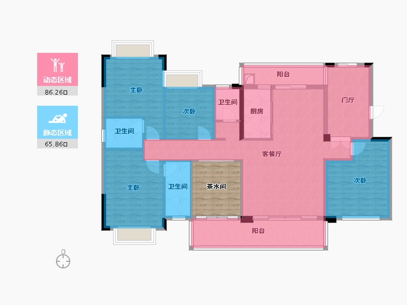 广西壮族自治区-河池市-盛景明都-140.00-户型库-动静分区