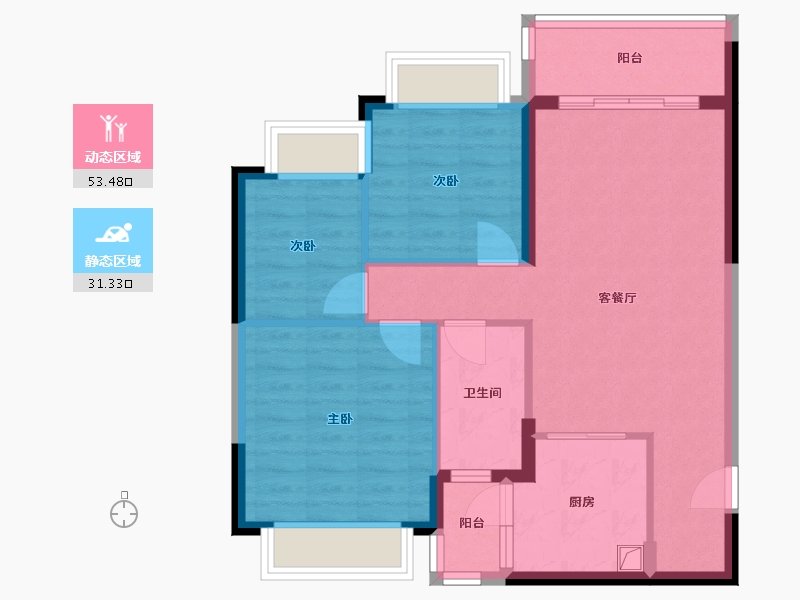 广西壮族自治区-梧州市-梧州恒大绿洲-75.69-户型库-动静分区