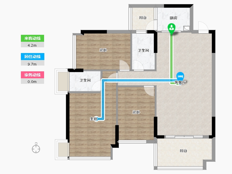 广东省-汕尾市-天明熙龙湾-95.20-户型库-动静线