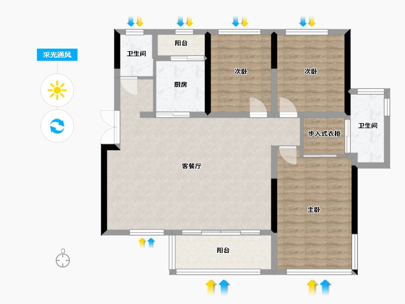 四川省-成都市-优品道锦绣-101.09-户型库-采光通风