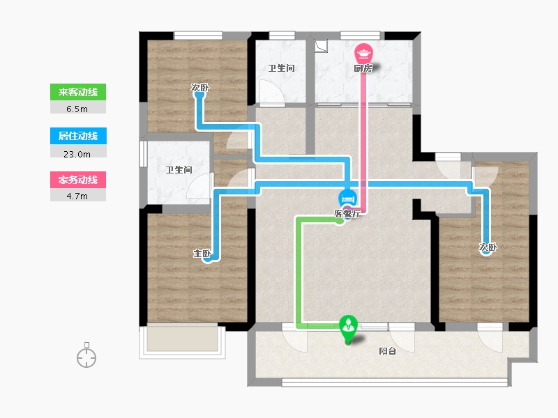 山东省-威海市-正弘云庭壹号-97.00-户型库-动静线