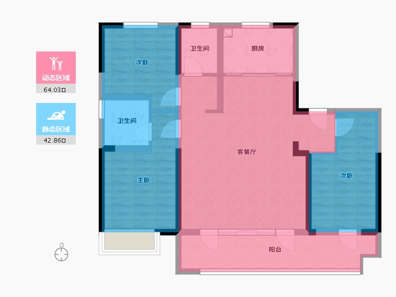 山东省-威海市-正弘云庭壹号-97.00-户型库-动静分区