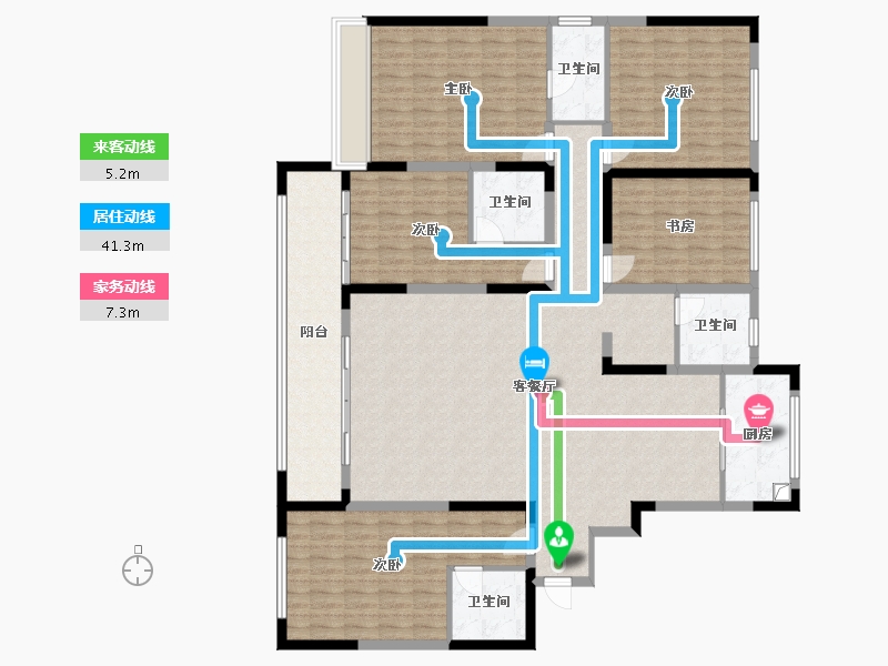 山东省-滨州市-君盛嘉苑-191.00-户型库-动静线