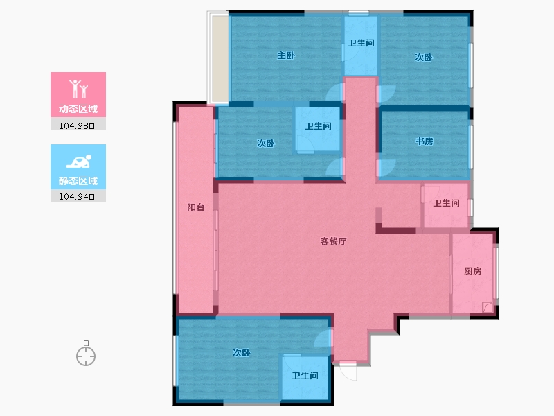 山东省-滨州市-君盛嘉苑-191.00-户型库-动静分区