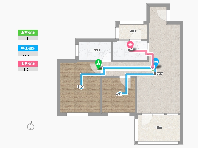 四川省-成都市-龙城国际-62.59-户型库-动静线