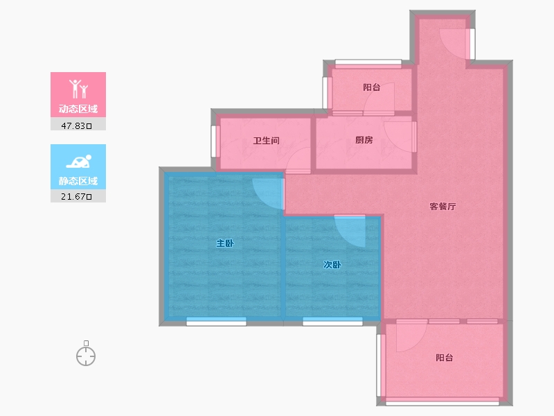 四川省-成都市-龙城国际-62.59-户型库-动静分区