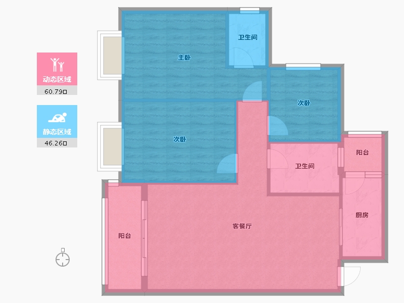 湖北省-孝感市-红光银都智慧城-97.60-户型库-动静分区