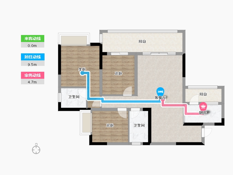 四川省-宜宾市-龙观嘉园-97.54-户型库-动静线