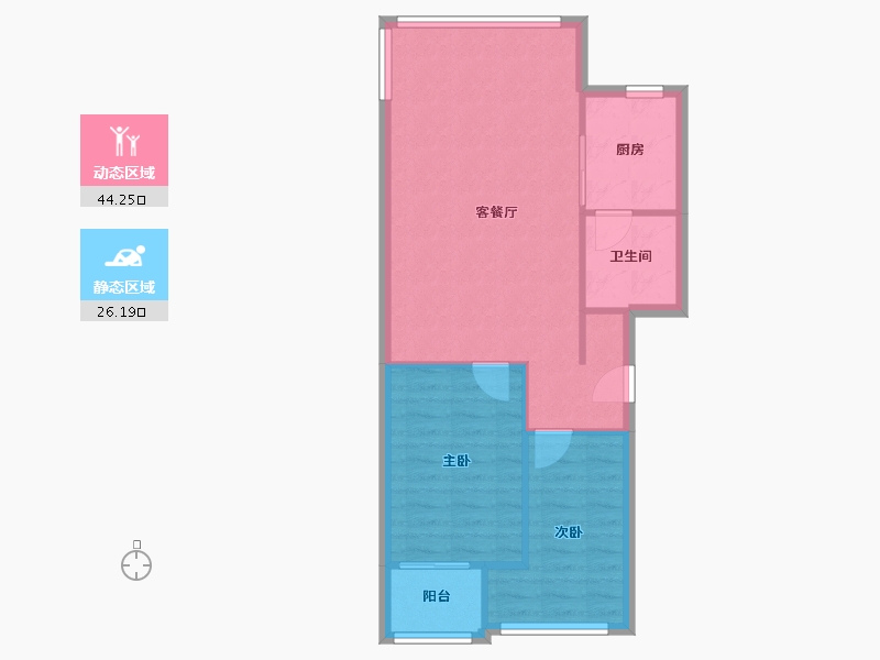 湖北省-武汉市-花园四村-59.79-户型库-动静分区