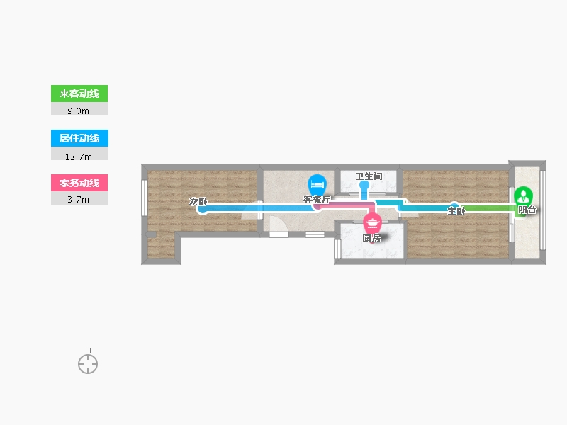 北京-北京市-亮马桥路59号院-43.20-户型库-动静线