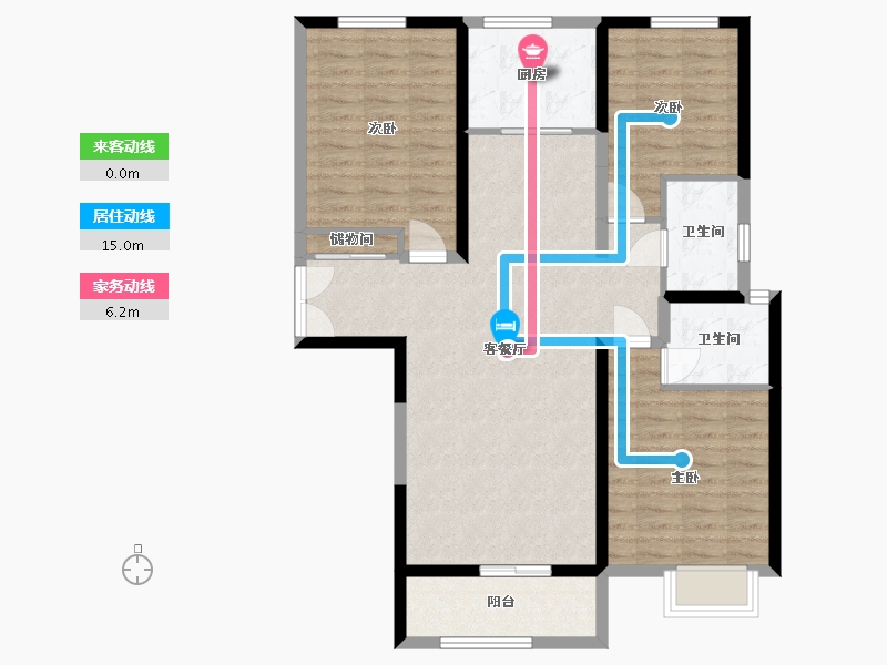 陕西省-榆林市-金柳香堤小区-97.17-户型库-动静线