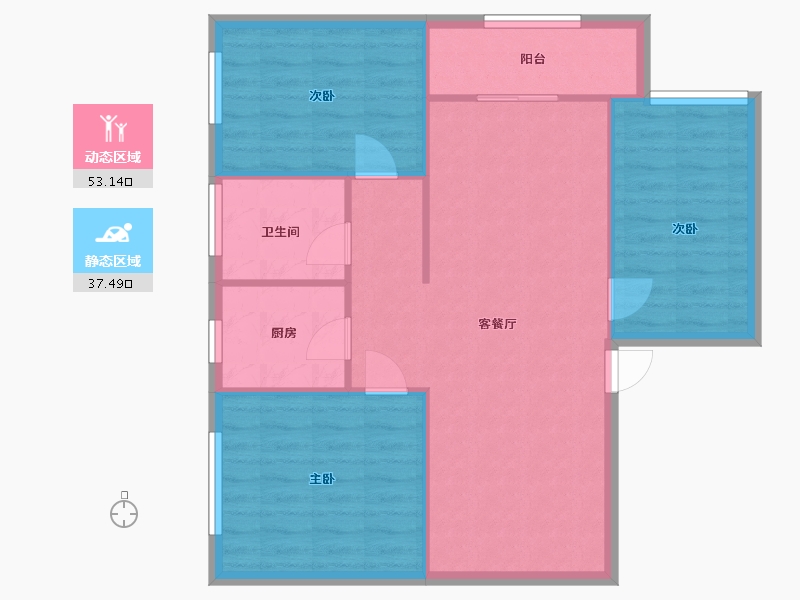 广东省-珠海市-联艺新居-82.92-户型库-动静分区