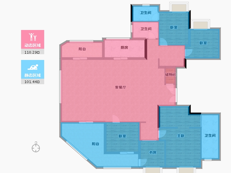 广东省-佛山市-悦城峯境-182.40-户型库-动静分区