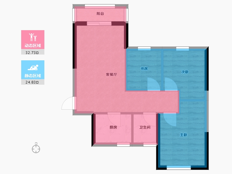 广西壮族自治区-南宁市-威宁世纪花城-64.00-户型库-动静分区