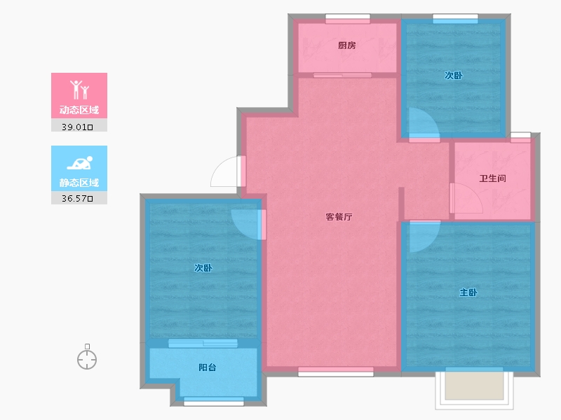 河北省-沧州市-龙樾府-76.25-户型库-动静分区