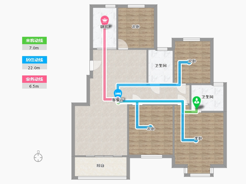 江苏省-南通市-张北苑-111.11-户型库-动静线