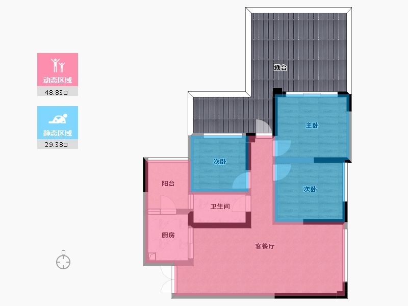 四川省-眉山市-延天世代学府-77.00-户型库-动静分区