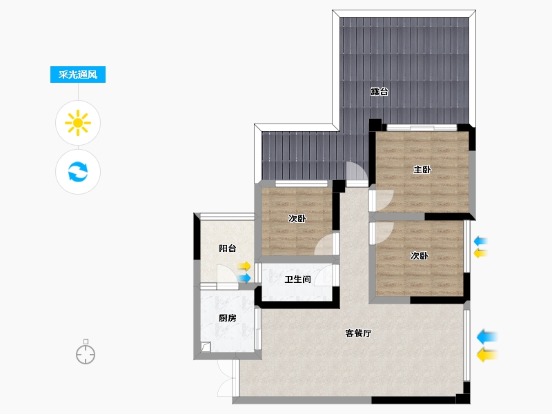 四川省-眉山市-延天世代学府-77.00-户型库-采光通风