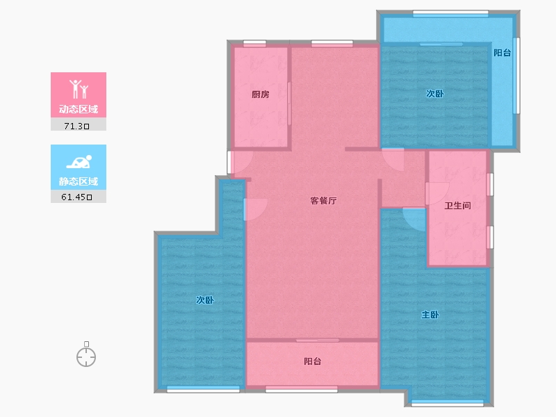 湖南省-长沙市-阳光100后海-115.92-户型库-动静分区