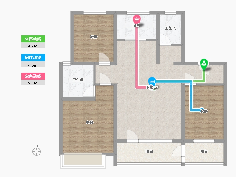 山东省-德州市-联强阳光艺境-94.80-户型库-动静线