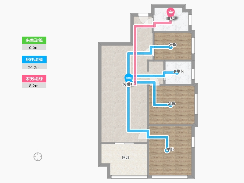 湖南省-长沙市-保利香槟国际-71.49-户型库-动静线