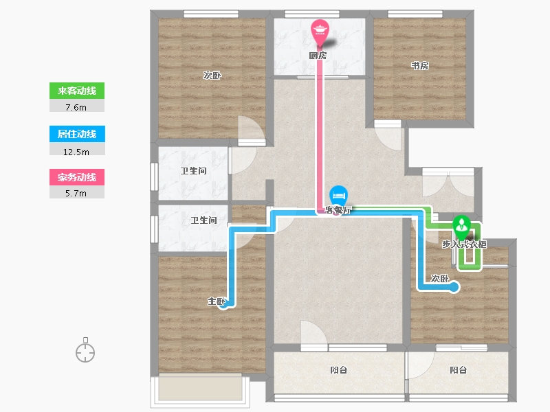 山东省-德州市-联强阳光艺境-111.98-户型库-动静线