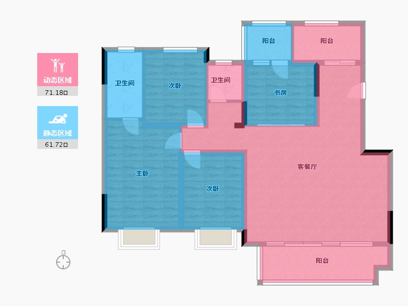 河南省-濮阳市-泰和东方珺-112.88-户型库-动静分区