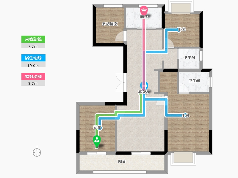 浙江省-温州市-璞悦one-103.03-户型库-动静线