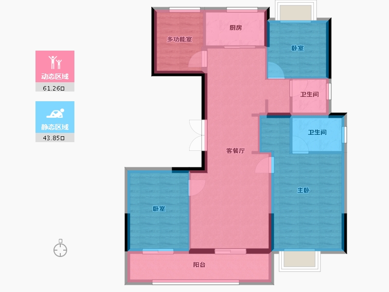 浙江省-温州市-璞悦one-103.03-户型库-动静分区