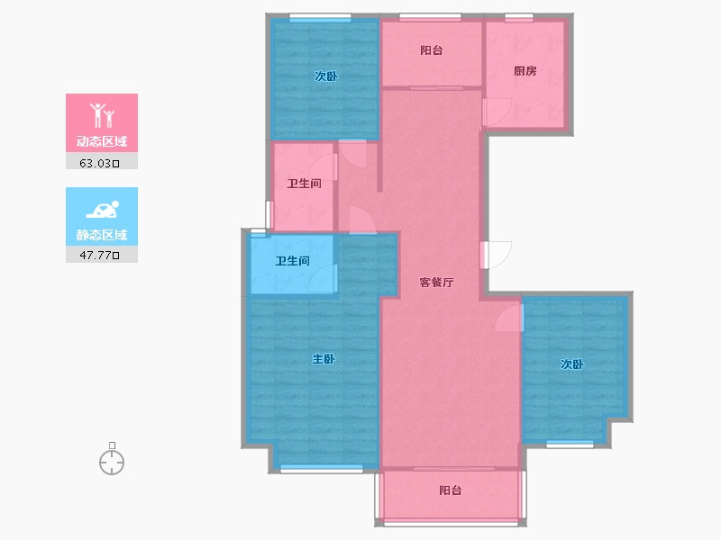 江苏省-苏州市-建发独墅湾-97.50-户型库-动静分区