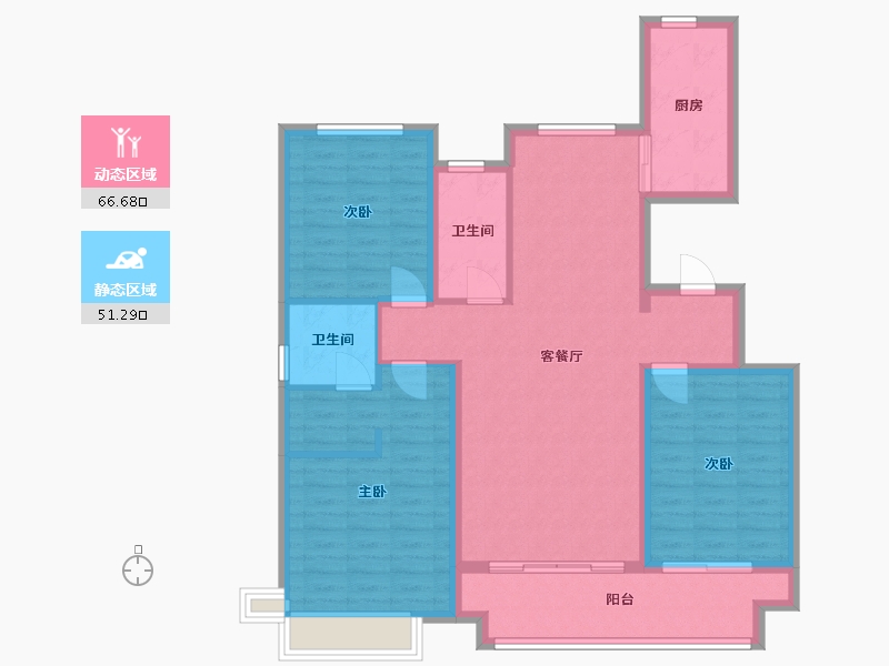 河北省-沧州市-瀛州瑞府-111.20-户型库-动静分区