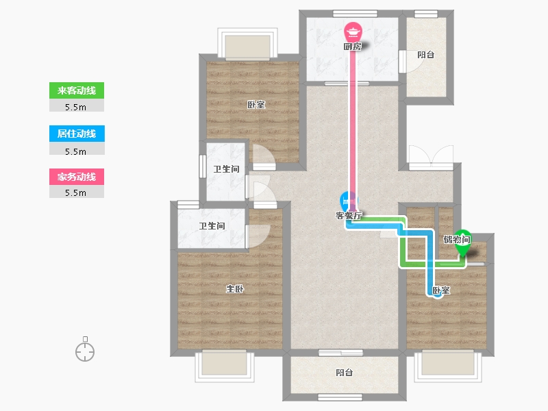 河北省-邯郸市-荣昌阳光城-102.18-户型库-动静线