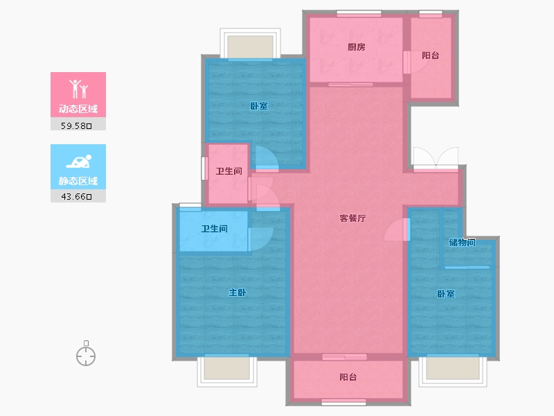 河北省-邯郸市-荣昌阳光城-102.18-户型库-动静分区