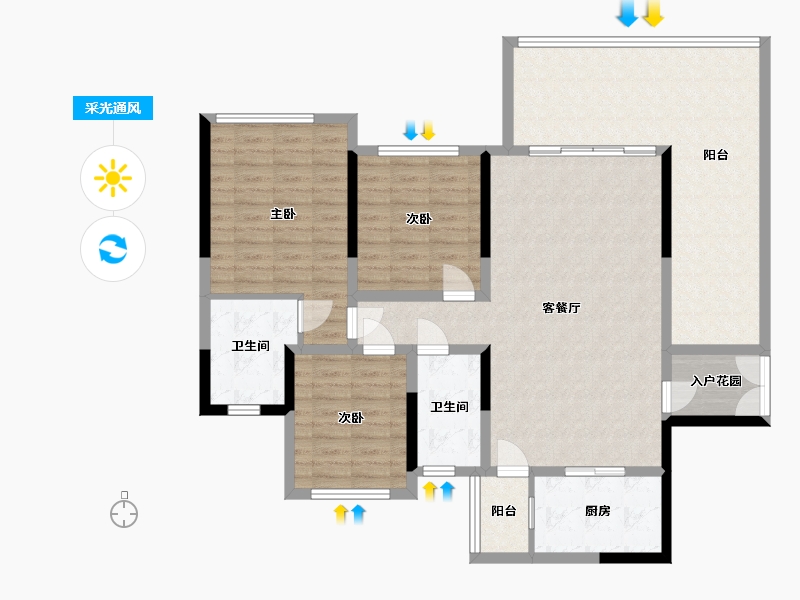 四川省-宜宾市-海上明月东院-118.37-户型库-采光通风