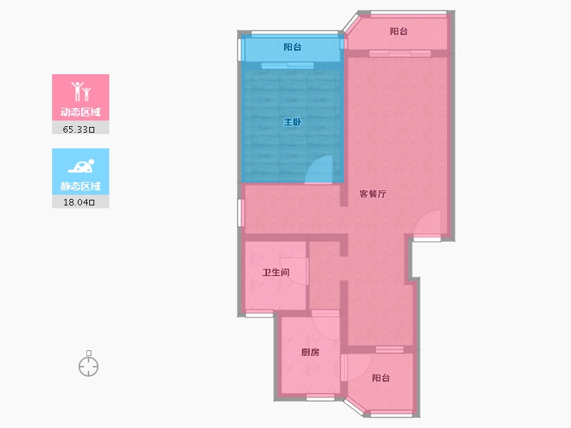 上海-上海市-盛源花园-73.66-户型库-动静分区