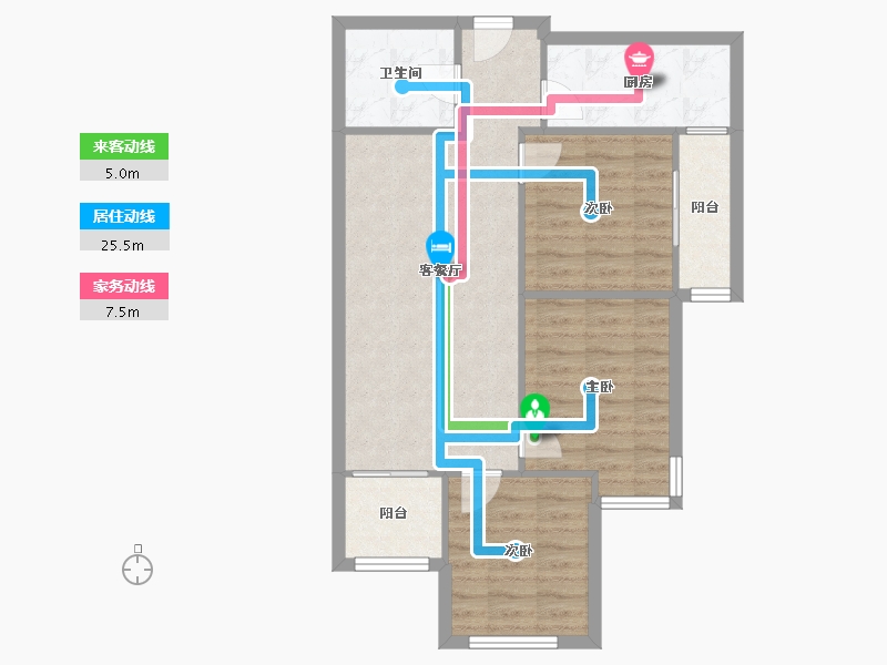 陕西省-西安市-鸿锦城十年城-62.40-户型库-动静线