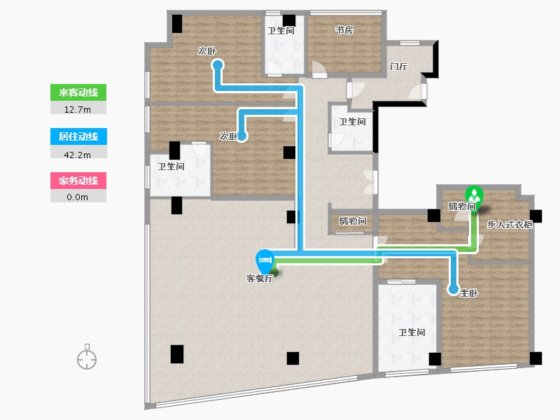 浙江省-宁波市-文创甬江城-264.00-户型库-动静线